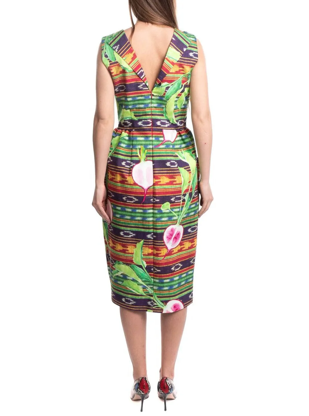 Stella Jean Radish Print Fit And Flare Dress