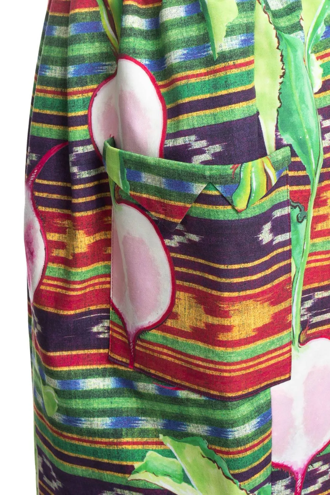 Stella Jean Radish Print Fit And Flare Dress