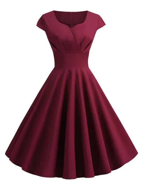 TastyHottie - Fashion  Neck Vintage Fit and Flare Dress
